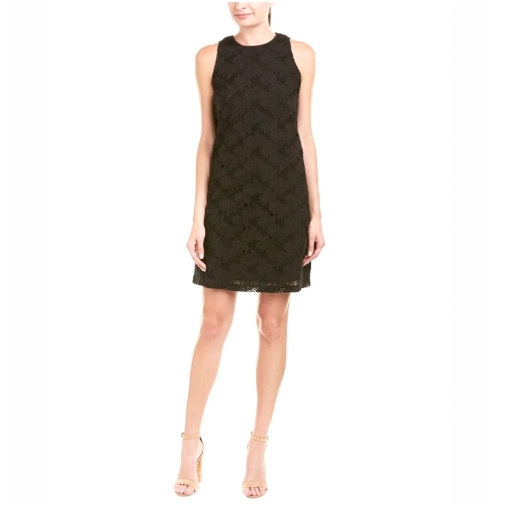 TOMY BAHAMA Lace Eyelet Shift Dress with Keyhole-back Sleeveless S/P